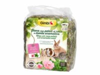 Gimbi rabbit and hamster food, alfalfa and fodder for small animals with rose and mint 500G