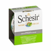 Schesir cat food, canned chicken, natural water, 85 gr.
