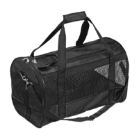 فلامنجو حقيبة حمل الحيوانات سوداء، 40x26x26  سم.