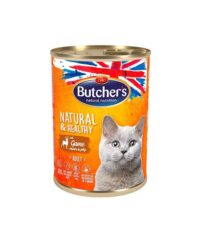 Butchers Wet Cat Food with venison in jelly, 400g.