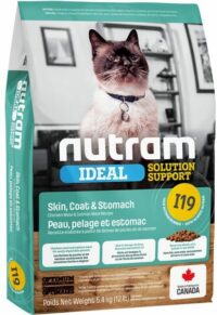 نيوترام I19 اكل قطط جاف لصحة الجلد والمعطف، 5.4 كلجم.