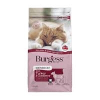 Burgess Dry Cat Food, Turkey and Cranberry Flavor, for Adult Cats, 1.4 kg.