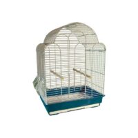 Bird cage, modern design bird cage in blue color, 65×36×46.5 cm.