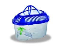 شكوس حوض بلاستيكي للأسماك والسلاحف، باللون الأزرق.